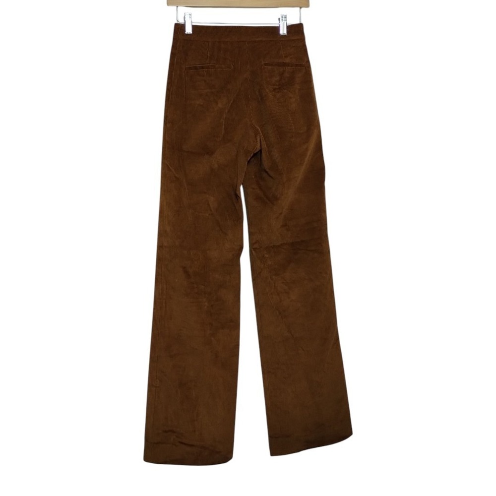 Sezane Martin High Rise Wide Leg Trouser Corduroy Pants Womens 2 In Moka Boho - Picture 8 of 8